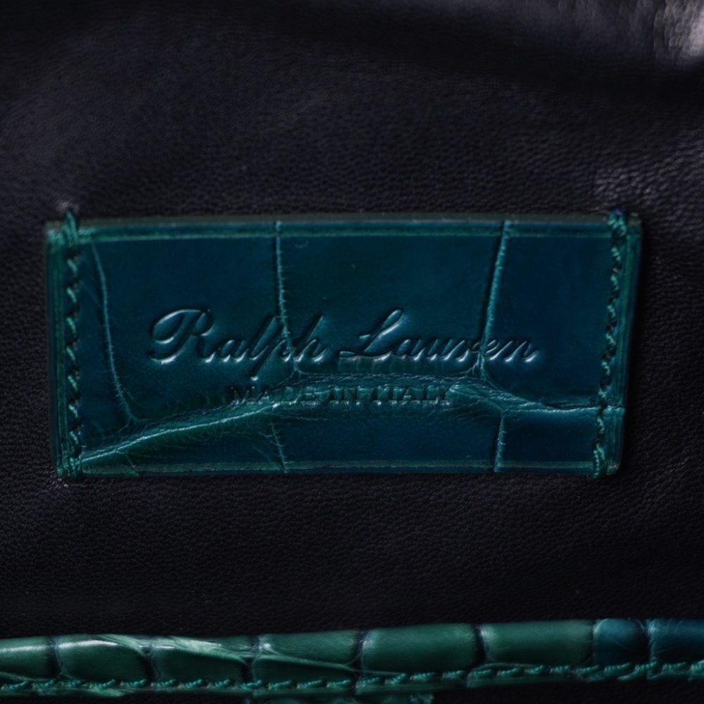 Ralph Lauren Purple Label Alligator Briefcase Emerald OS Brand New - Picture 10 of 16
